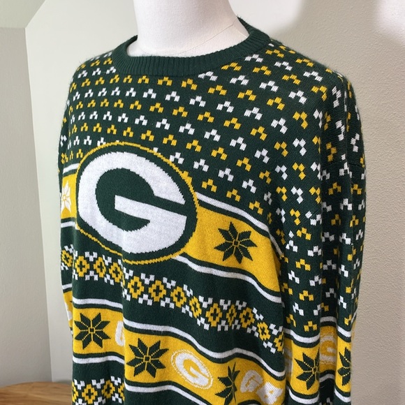 NFL Green and Yellow Crewneck Sweater - Picture 3 of 12